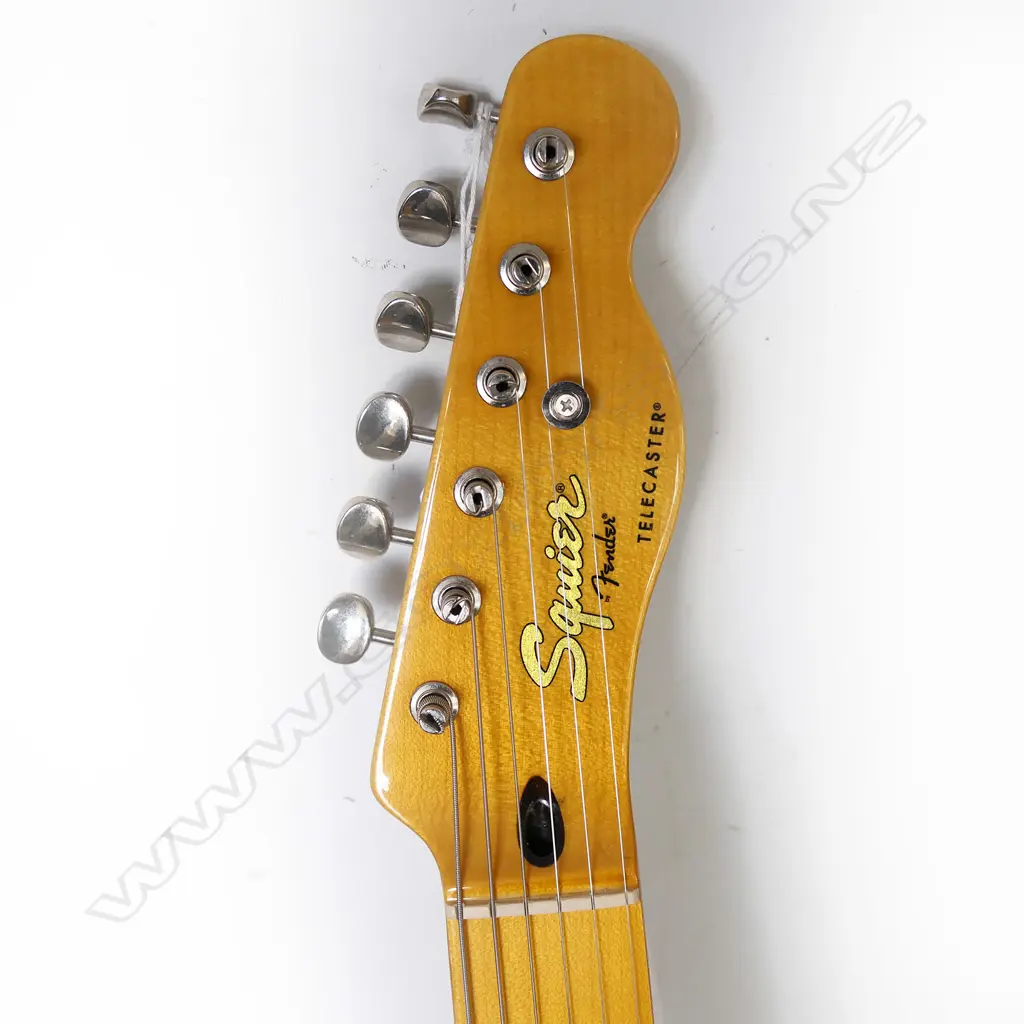 SQUIER TELECASTER ELECTRIC GUITAR BY FENDER WITH NATURAL VENEER FINISH WITH HARD CASE Image 1++