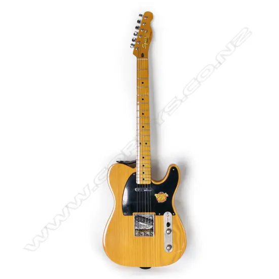 SQUIER TELECASTER ELECTRIC GUITAR BY FENDER WITH NATURAL VENEER FINISH WITH HARD CASE
