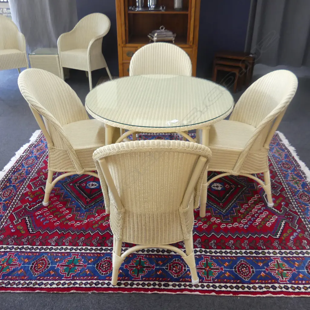 LUSTY LLOYD LOOM 4 CHAIRS + TABLE 910mm dia Image 1++
