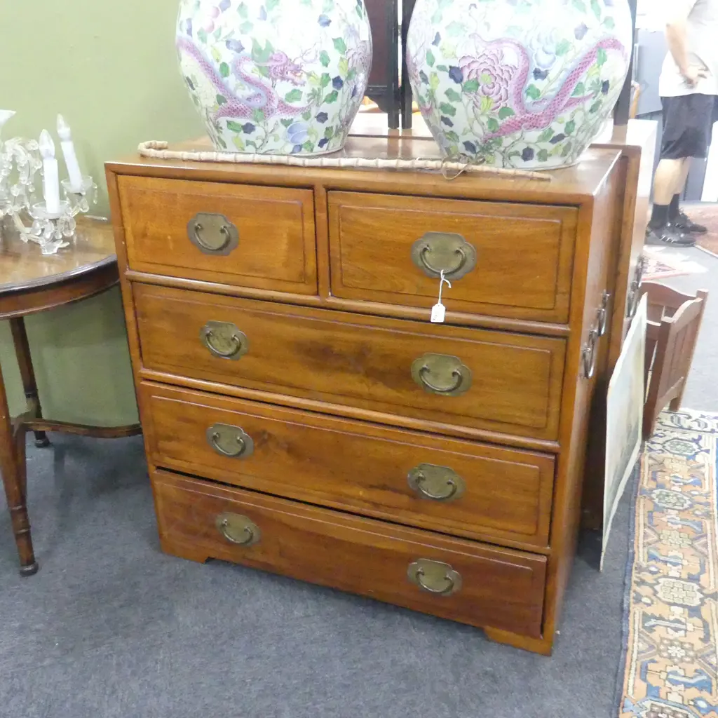 ORIENTAL CHEST OF 5 DRAWERS 1015x485x1015mm Image 1++