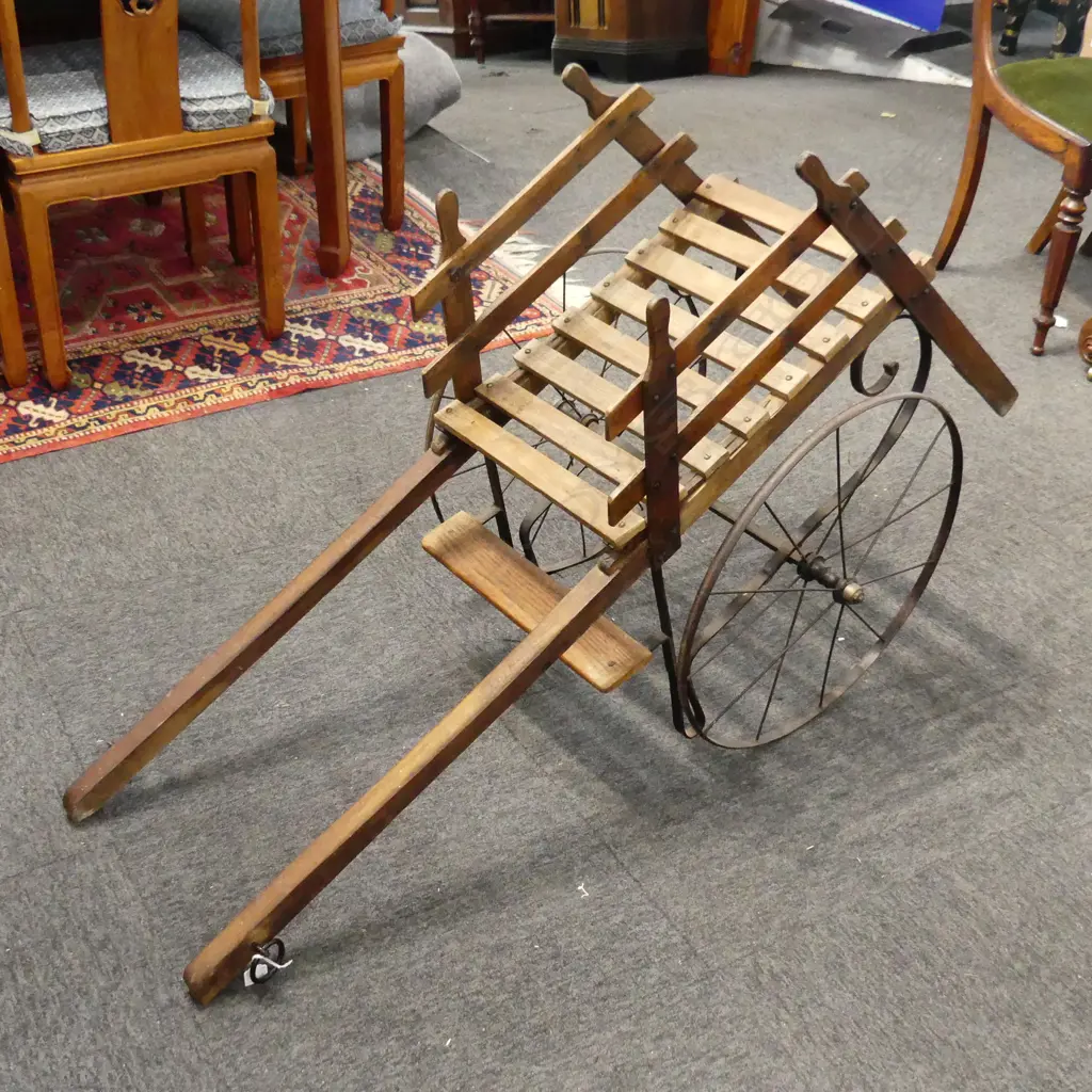 VINTAGE WOODEN CART L.1250mm Image 1++