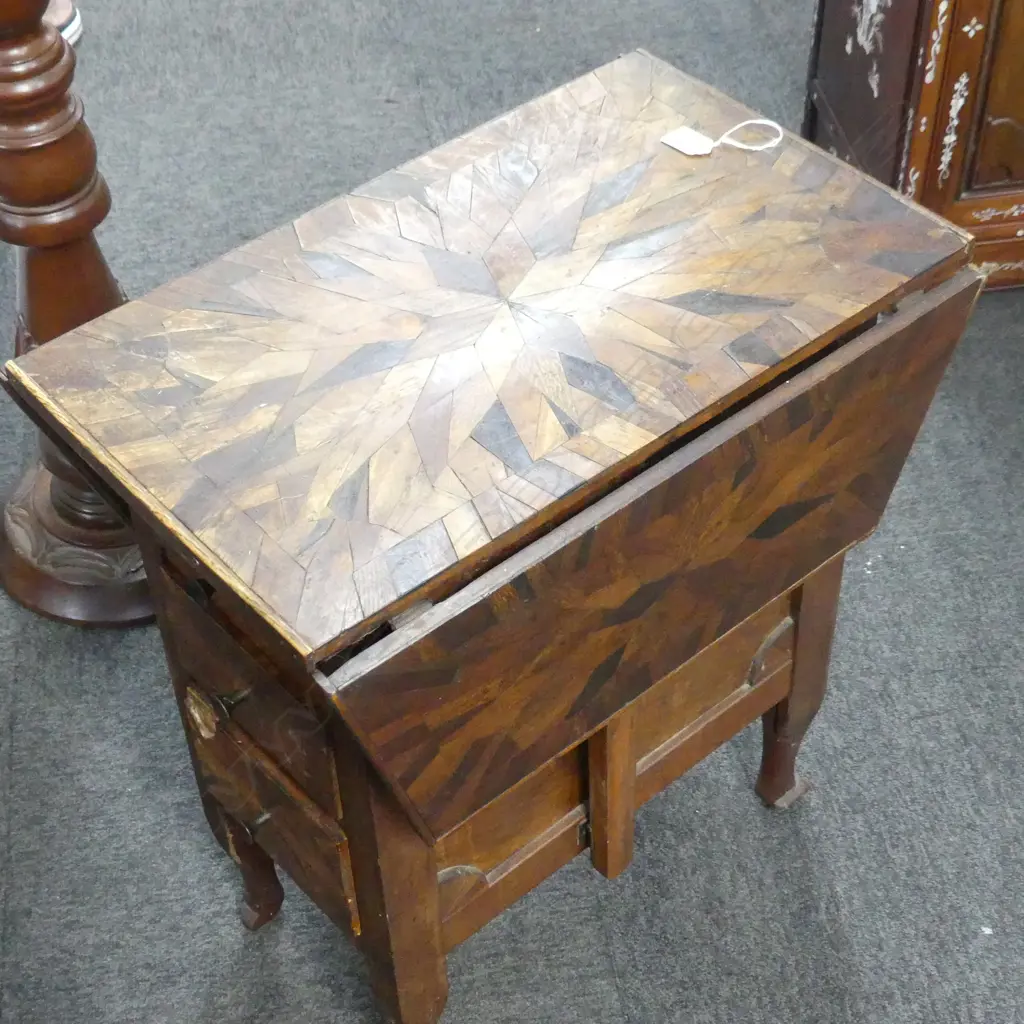 INLAID PEMBROKE TABLE 550x360x620mm Image 1++