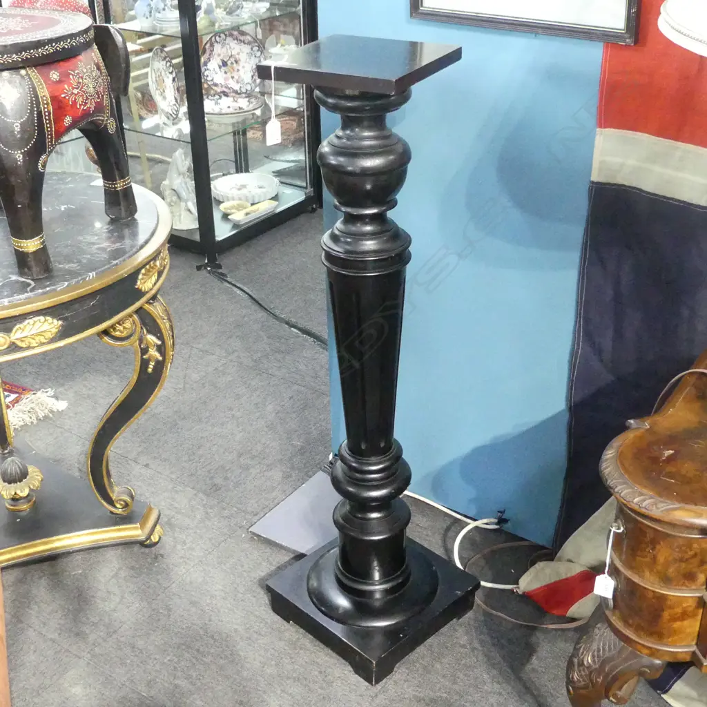 EBONISED PLANT STAND H.1000mm Image 1++