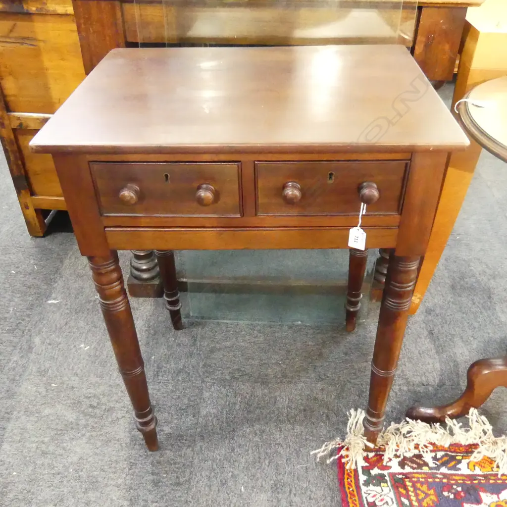 ANTIQUE SMALL MAHOGANY TABLE 560x425x735mm Image 1++