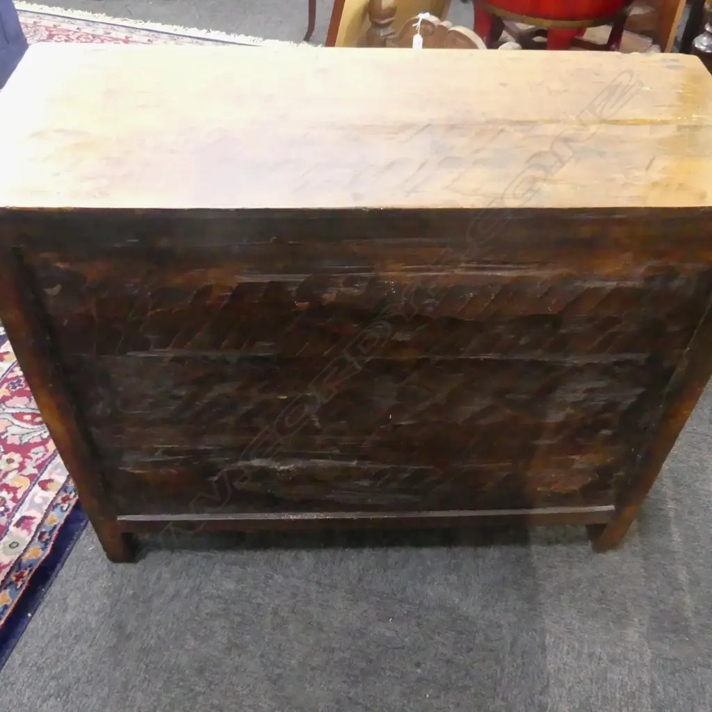 ANTIQUE CHINESE PAINTED CABINET 925x380x765mm Image 1++