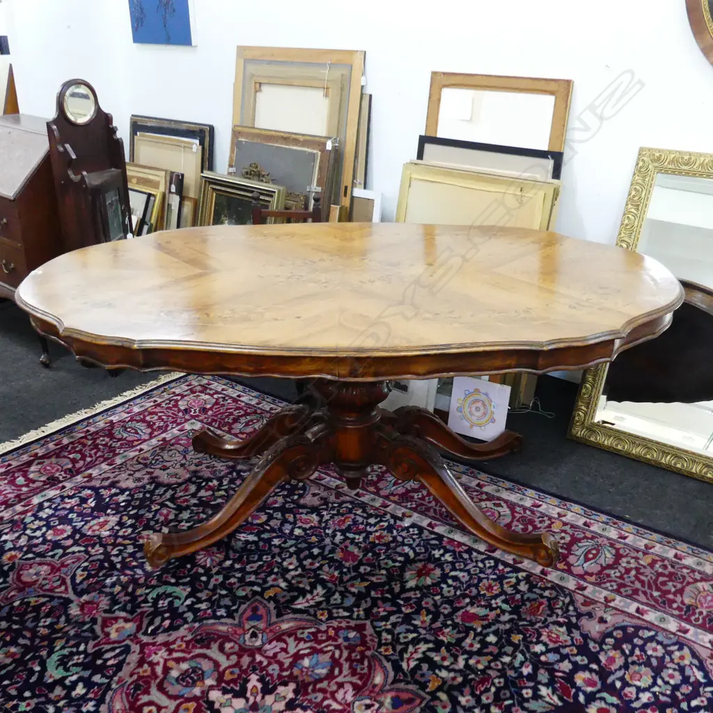 VICTORIAN STYLE INLAID DINING TABLE 1800x1090mm Image 1++