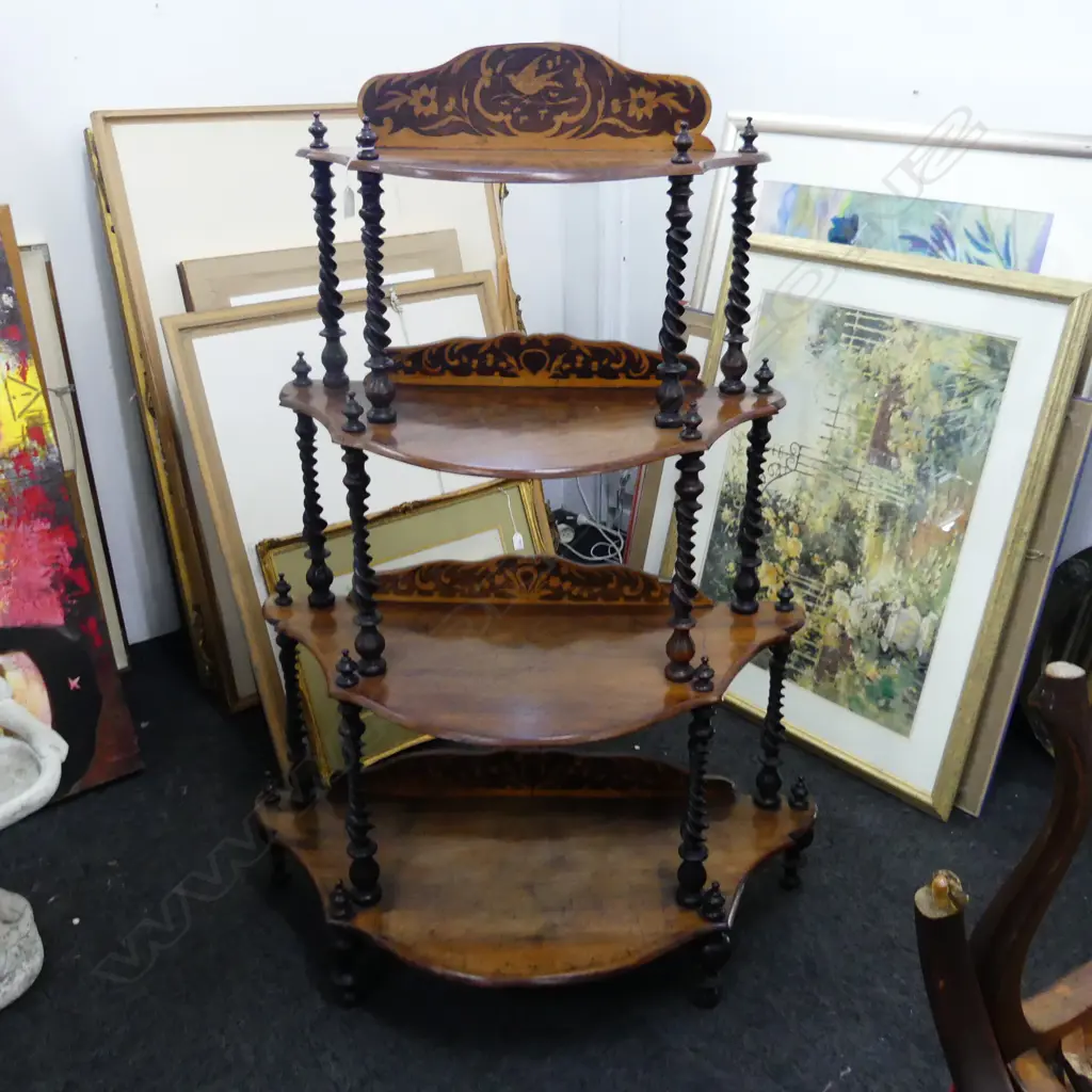 VICTORIAN 4 TIER WHAT NOT 940x400x1325mm Image 1++