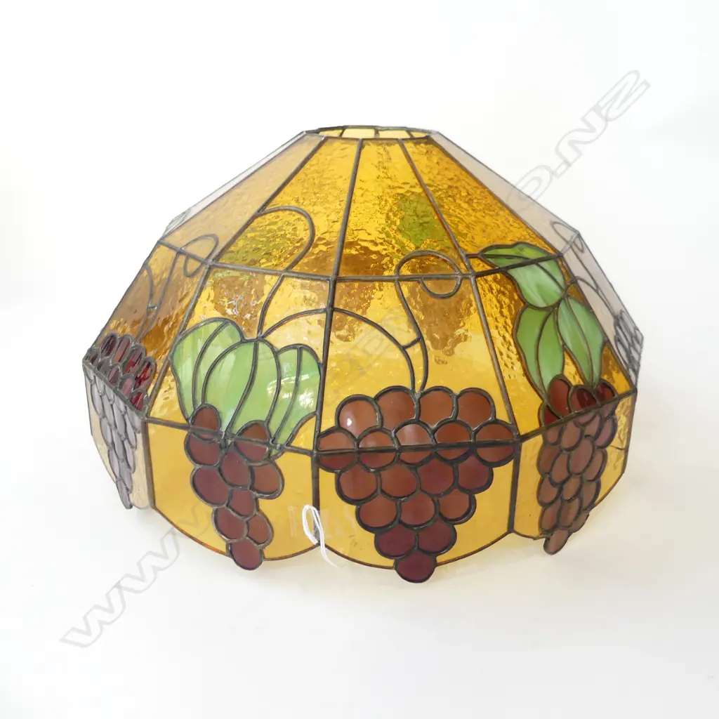 VINTAGE LIGHT SHADE, GRAPE DESIGN - MINOR BREAKS 400mm dia Image 1++