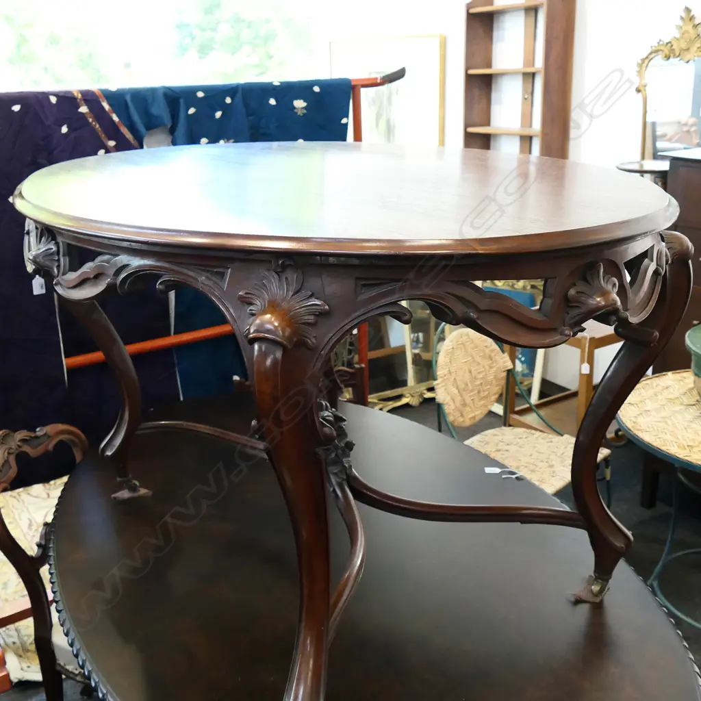 VICTORIAN MAHOGANY OCCASIONAL TABLE 1300X970x735mm Image 1++