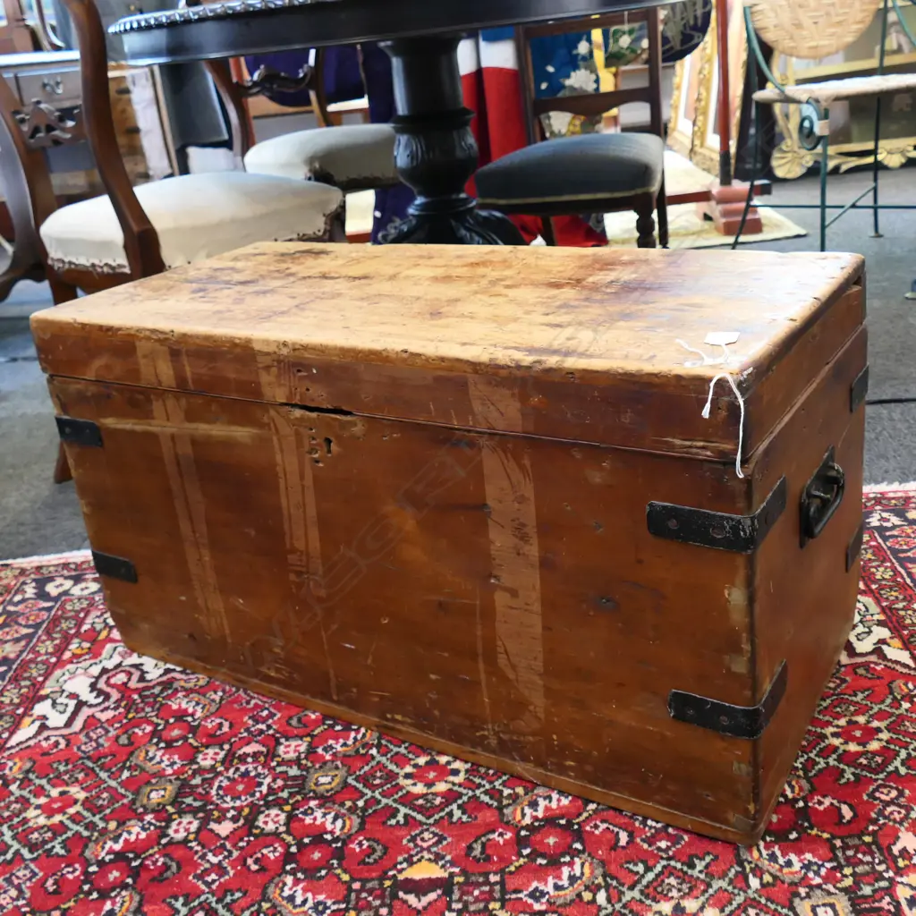 RUSTIC WOODEN CHEST 810x390x430mm Image 1++