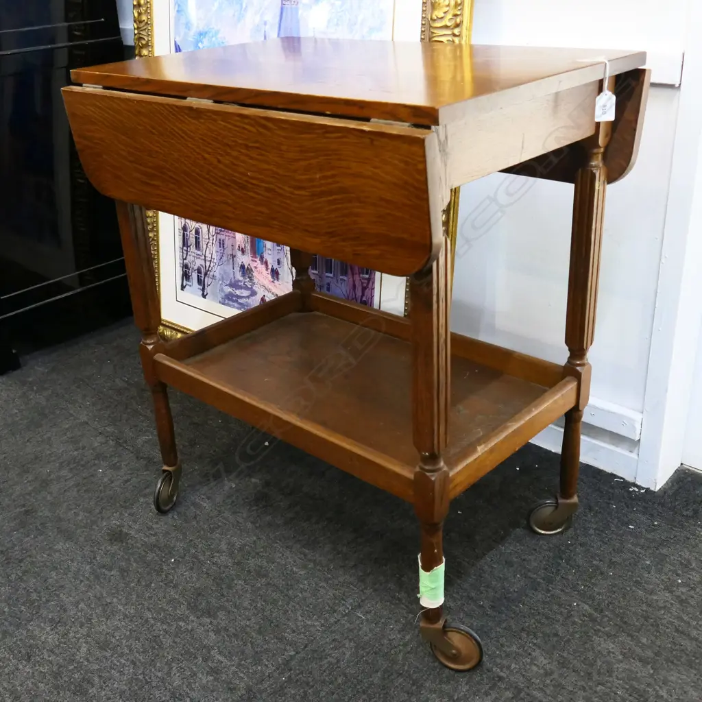 OAK TEA TROLLEY Image 1++