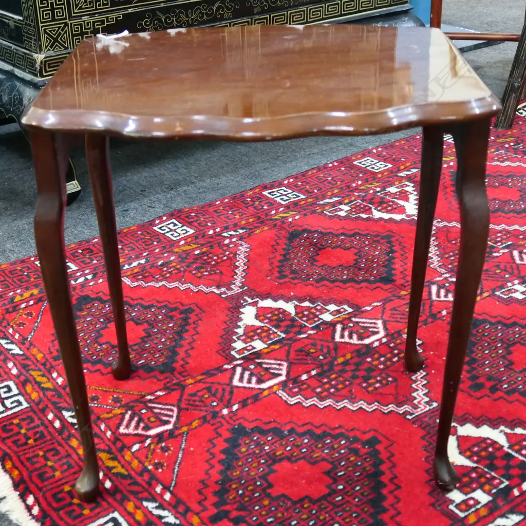 QUEEN ANNE MAHOGANY SIDE TABLE W.430mm Image 1++
