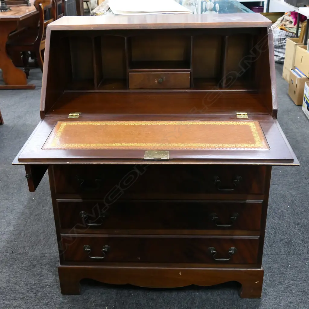 GEORGIAN STYLE DROP FRONT DESK 745x440x985mm Image 1++