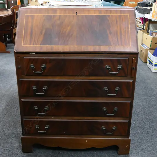 GEORGIAN STYLE DROP FRONT DESK 745x440x985mm