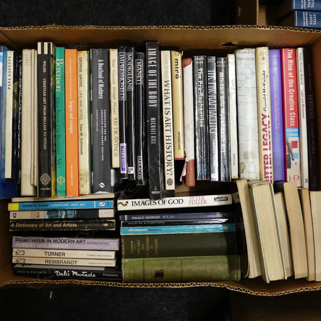 BOX LOT BOOKS; ART HISTORY Image 1++