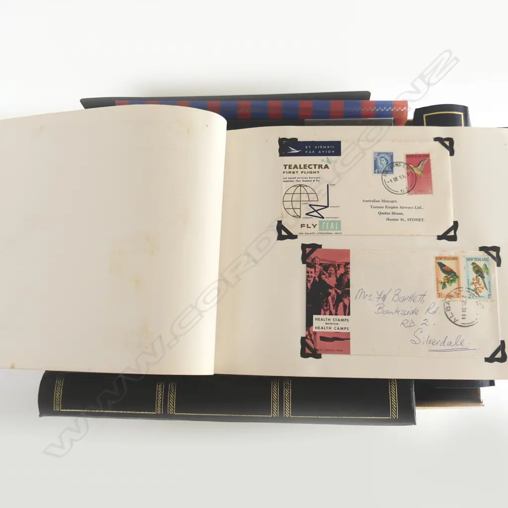 BOX LOT ASST. STAMP ALBUMS, FIRST DAY COVERS, some empty Image 1++