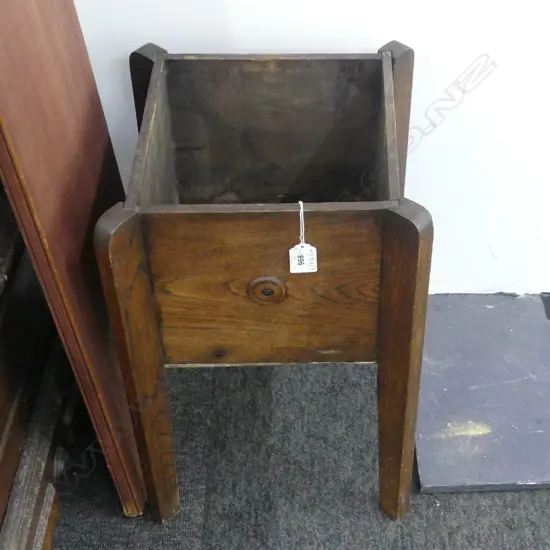 OAK ARTS & CRAFTS PLANT STAND H.455mm