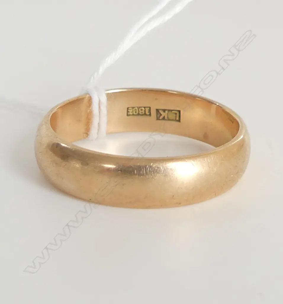 HEAVY 18ct ROSE GOLD Louis Kerr NZ BAND RING 8.74gms Image 1++