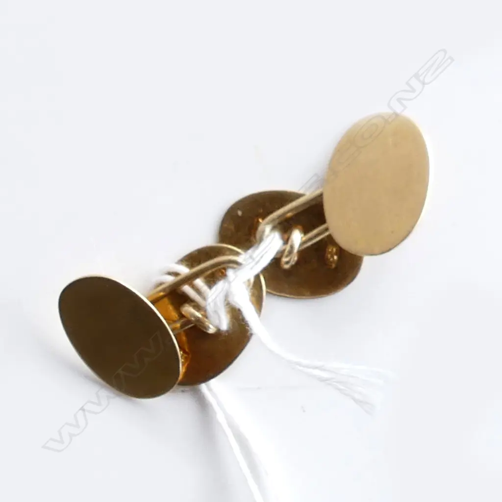 PR c1900 15CT GOLD PLAIN CUFFLINKS 8gms Image 1++