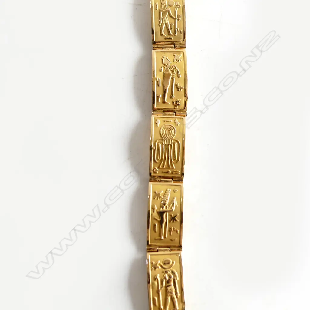 18CT GOLD GENUINE EGYPTIAN BRACELET 23.4gm - TESTING AS AT LEAST 18CT or higher Image 1++