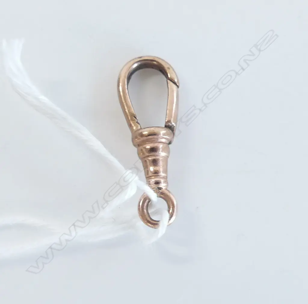 9ct ROSE GOLD ALBERT / FOB CHAIN CLIP / CLASP 1.87gms Image 1++