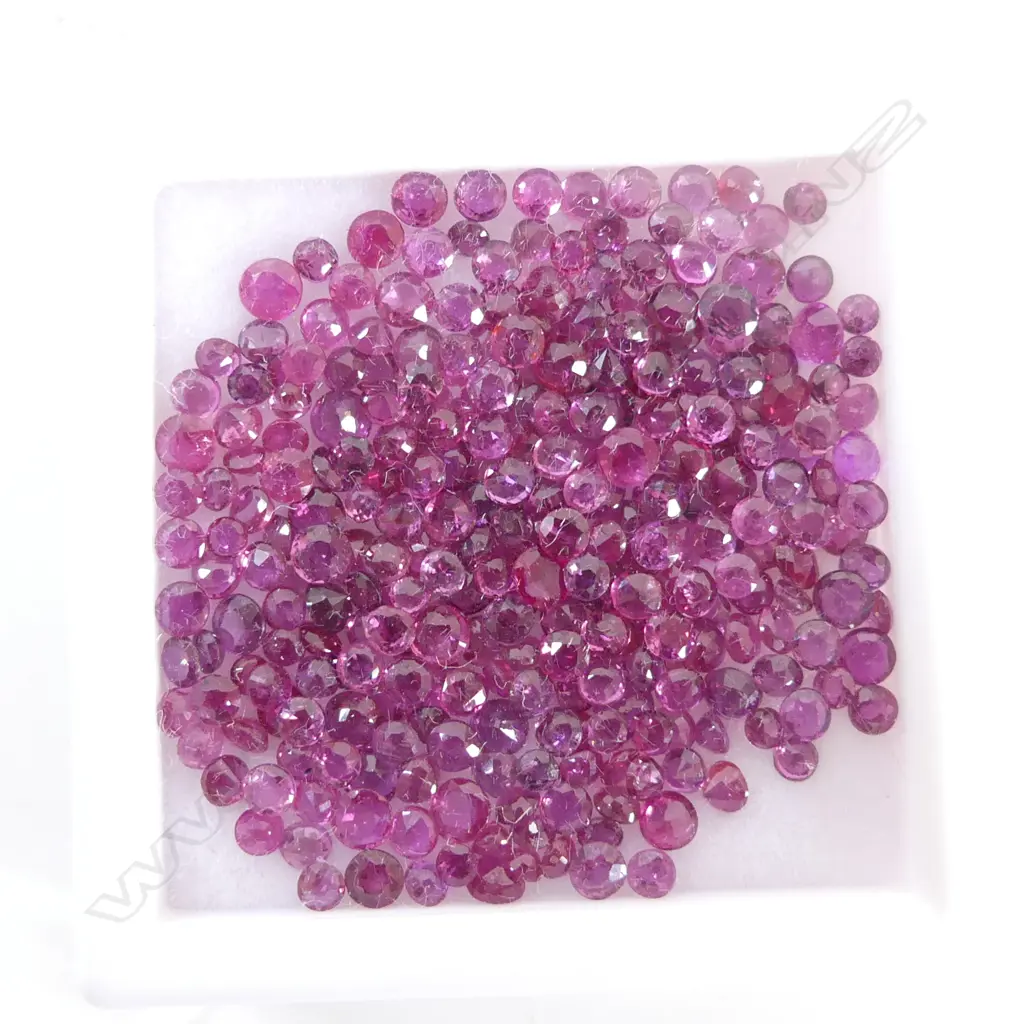 20CT REAL NATURAL ROUND FACETED RUBIES Image 1++