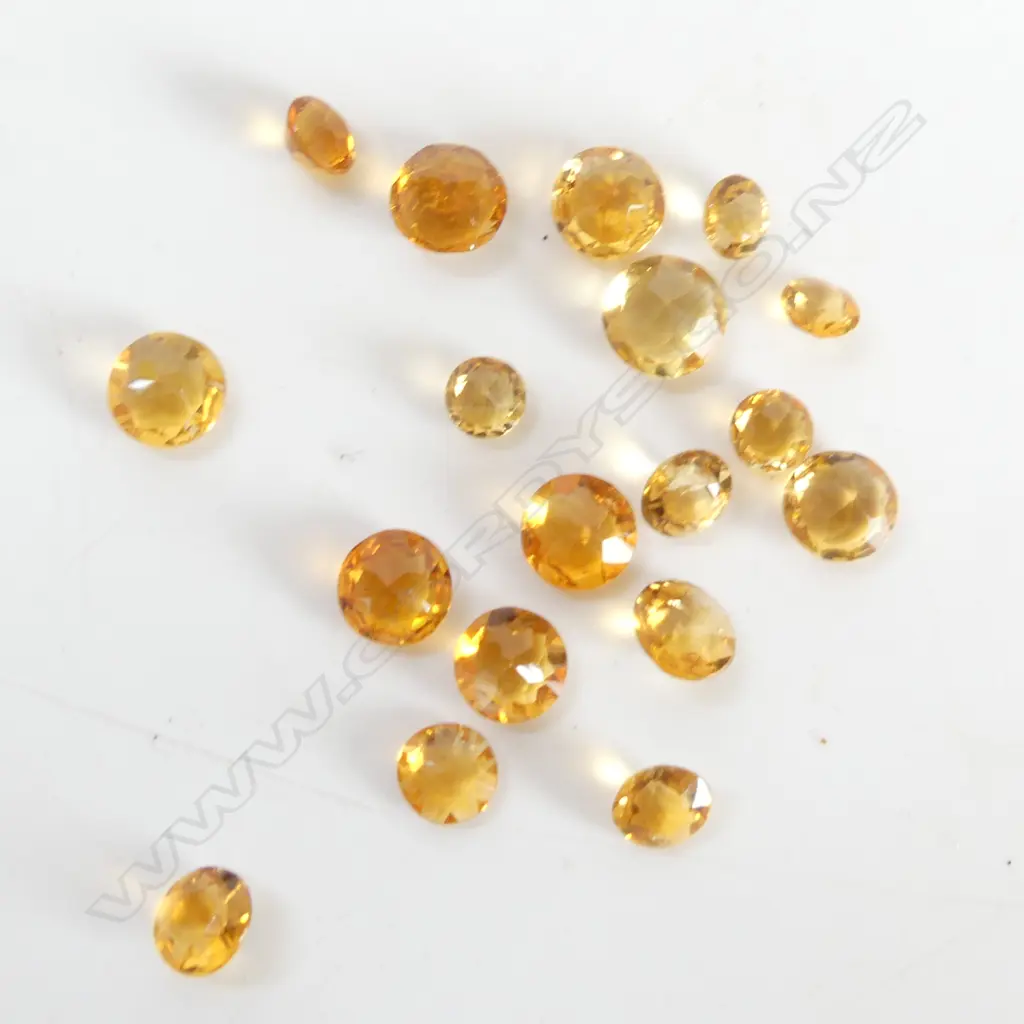 15CT ROUND FACETED CITRINE Image 1++