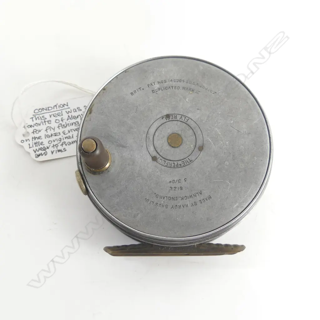 Alan Pye fishing collection: 3 3/8 DUPLICATED MKII HARDYS TROUT REEL. THIS BEING ALAN PYE'S PERSONAL TROUT REEL Image 1++