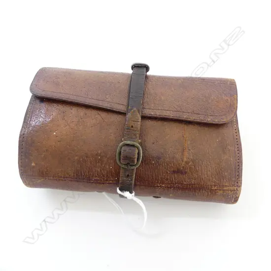 Alan Pye fishing collection: PIG SKIN FLY BOX with ENVELOPES FOR CASTS & GUT DAMPERS c1930