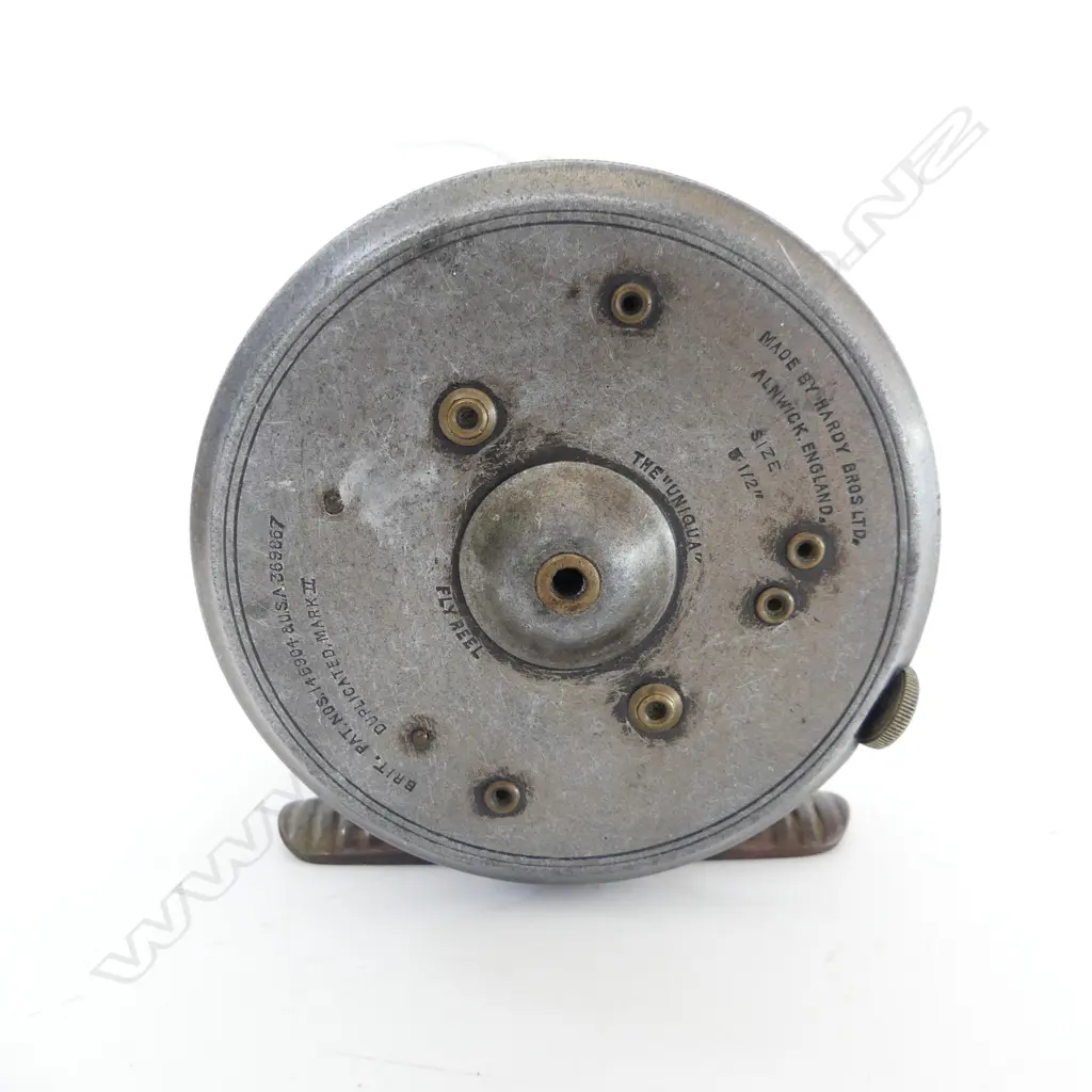 Alan Pye fishing collection CASTS + GUT TRACES ETCHARDY 3 1/2" UNIQUE FLY REEL - MADE FOR TISDALLS N.Z. Image 1++