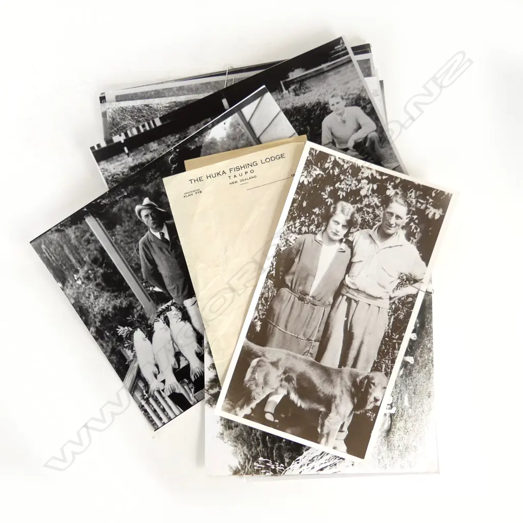 Alan Pye fishing collection: SEL. OLD PHOTOGRAPH COPIES EARLY FISHING DAYS. 4 pics of Alan & Leila Image 1++