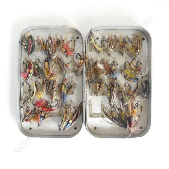 Alan Pye: HARDY'S FLY BOX with 35 flies