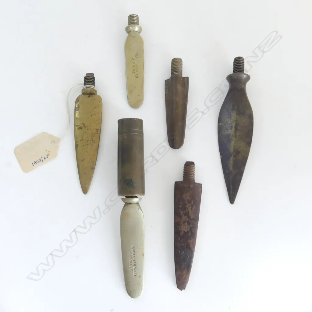 COLLECTION OF 6 'SPEAR FEET' FOR VICTORIAN TROUT & SALMON RODS.Circa 1890. Image 1++