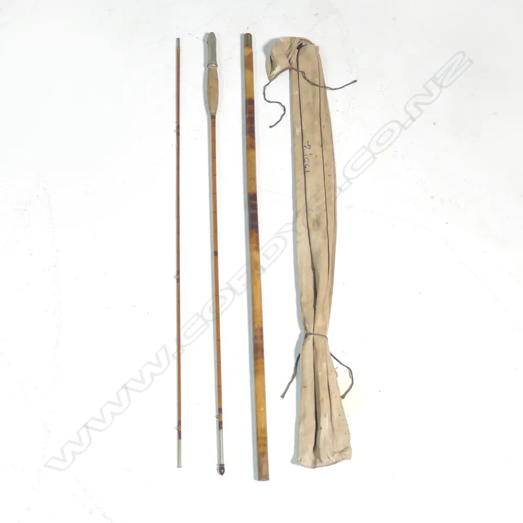 3 PIECE SPLIT CANE FLY ROD with nickel silver butt. WINCHESTER BRAND Image 1++