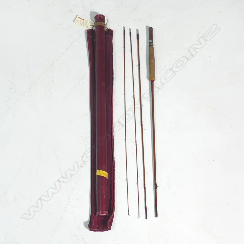 3 PIECE SPLIT BAMBOO TROUT ROD with spare tip Image 1++