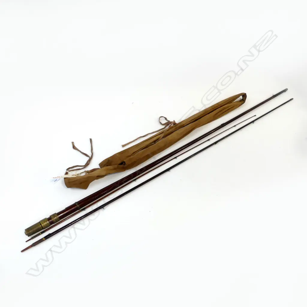 VERY EARLY 3 PIECE GREENHEART DRY FLY ROD Image 1++
