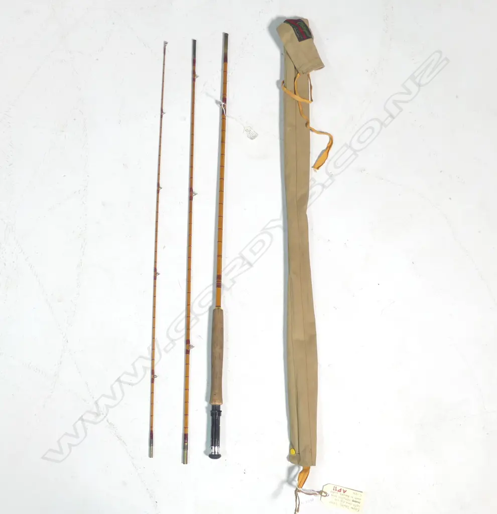 EDGAR SEALEY 3 PIECE SPLIT CANE FLY ROD. 'OCTOPUS' brand Image 1++