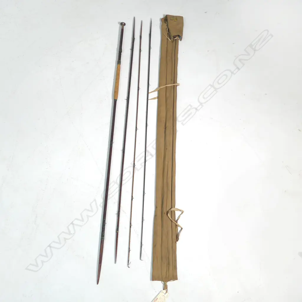 3 PIECE ' SPLICE JOINTED' SALMON ROD w spare tip. MADE in IRELAND in Cork by DAYS Image 1++