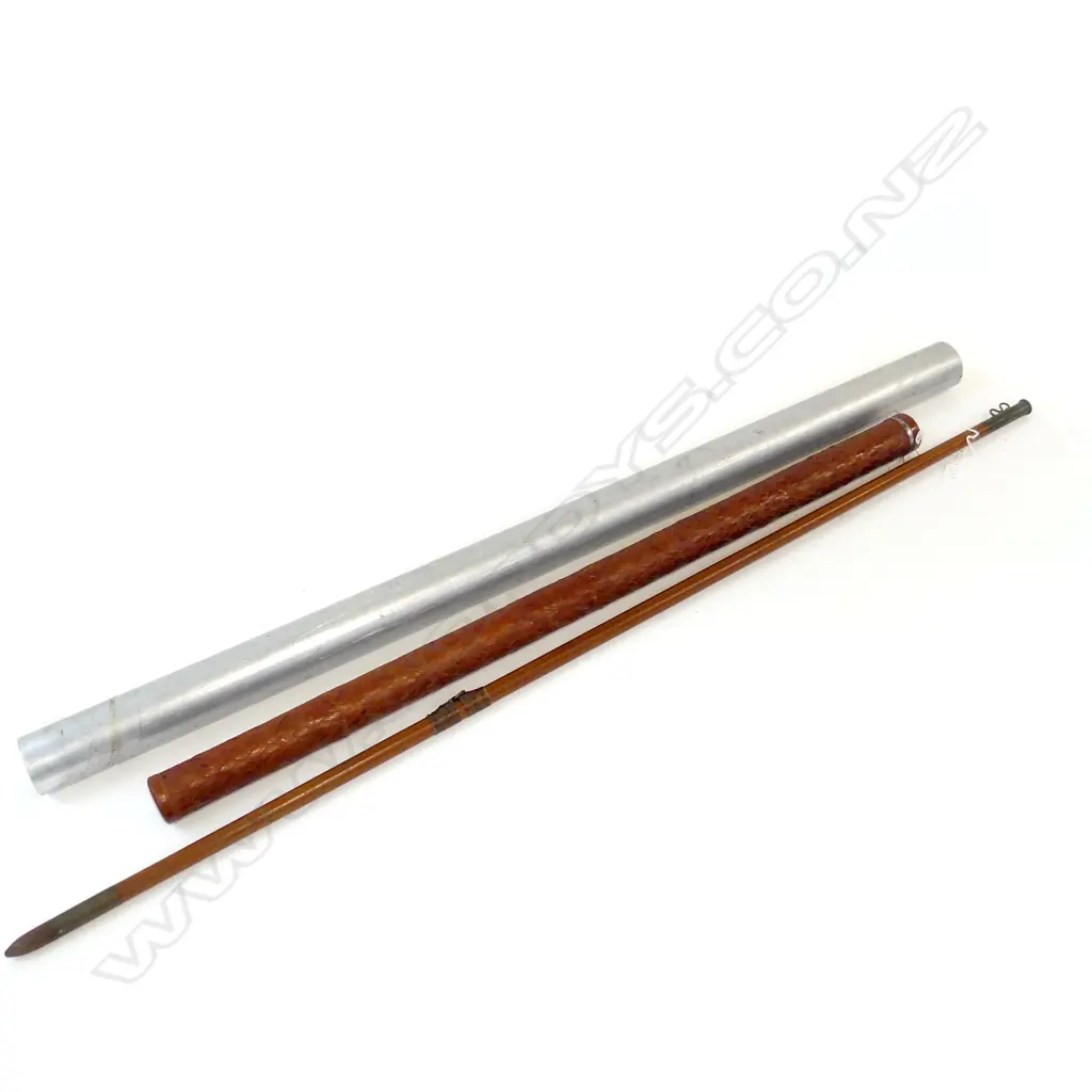 3 ROD HOLDERS 1 LEATHER  L930MM 1 WOOD & BRASS L1220MM 1 ALLUMINIUM L1170MM Image 1++