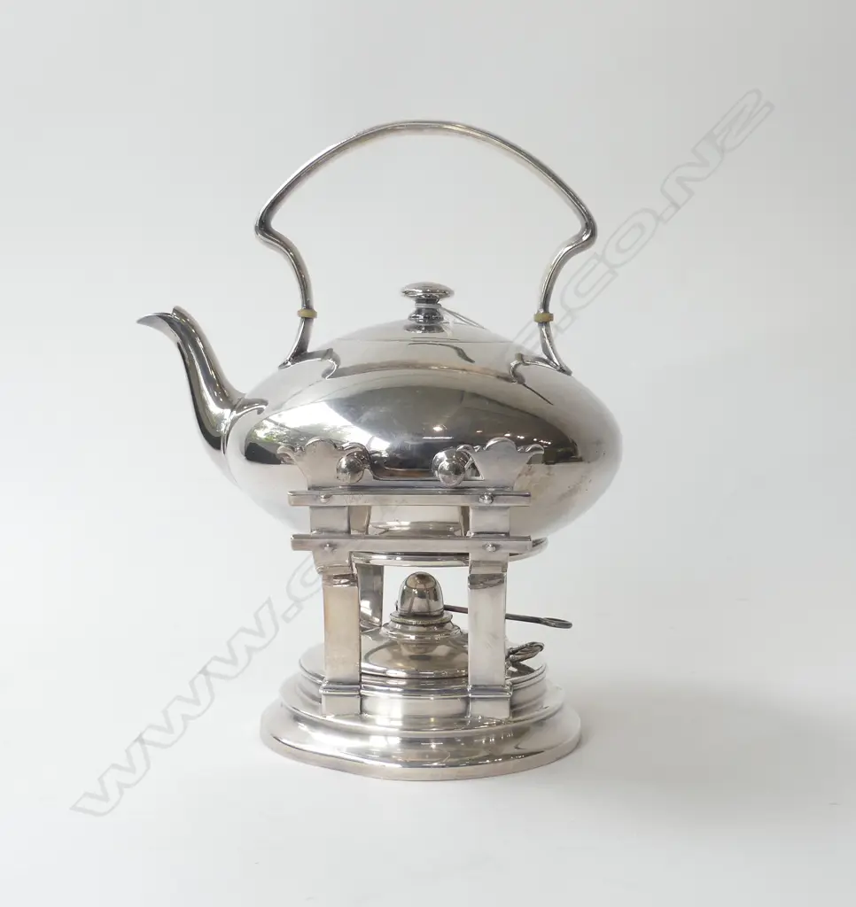 VINTAGE WILCOX USA SILVER PLATE SPIRIT KETTLE Image 1++