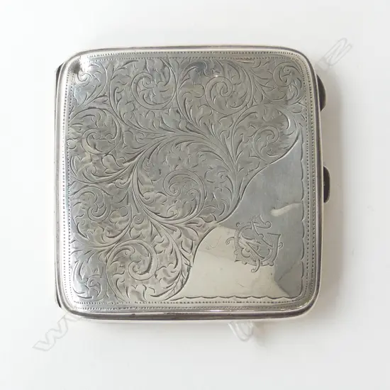 STG SILVER CIGARETTE CASE, B'HAM 1924 91gms