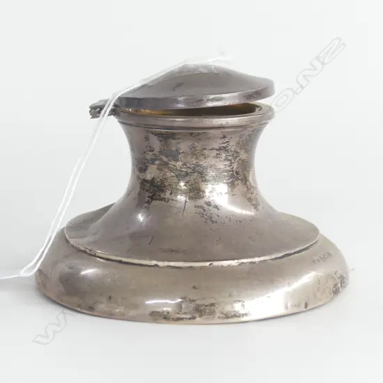 S/SILVER INK STAND, BOTTOM WEIGHTED, with faults