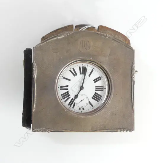 ** Hold for Collection**8-DAY GOLIATH POCKETWATCH IN SILVER CASE (SOME FAULTS), 115 x 115mm