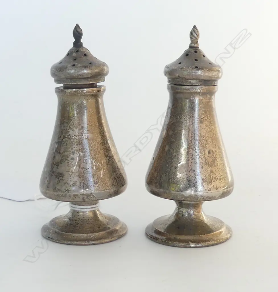 PR SILVER PEPPERETTES Birmingham 1910 64gms Image 1++