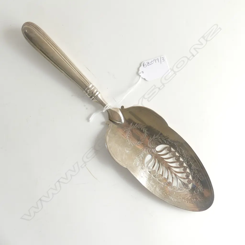STG SILVER FISH SLICE, EDINBURGH 1802 L.305mm 141gms Image 1++
