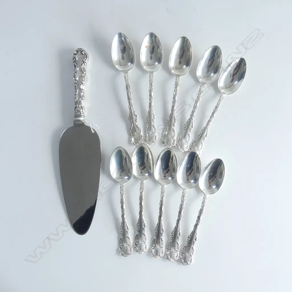10 STG TEA SPOONS 250gms + CAKE SERVER Image 1++