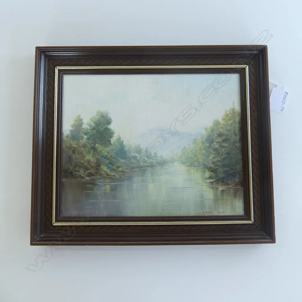 MARCIA BARKER 'MORNING MIST' OIL ON BOARD, 190 x 240mm Image 1++