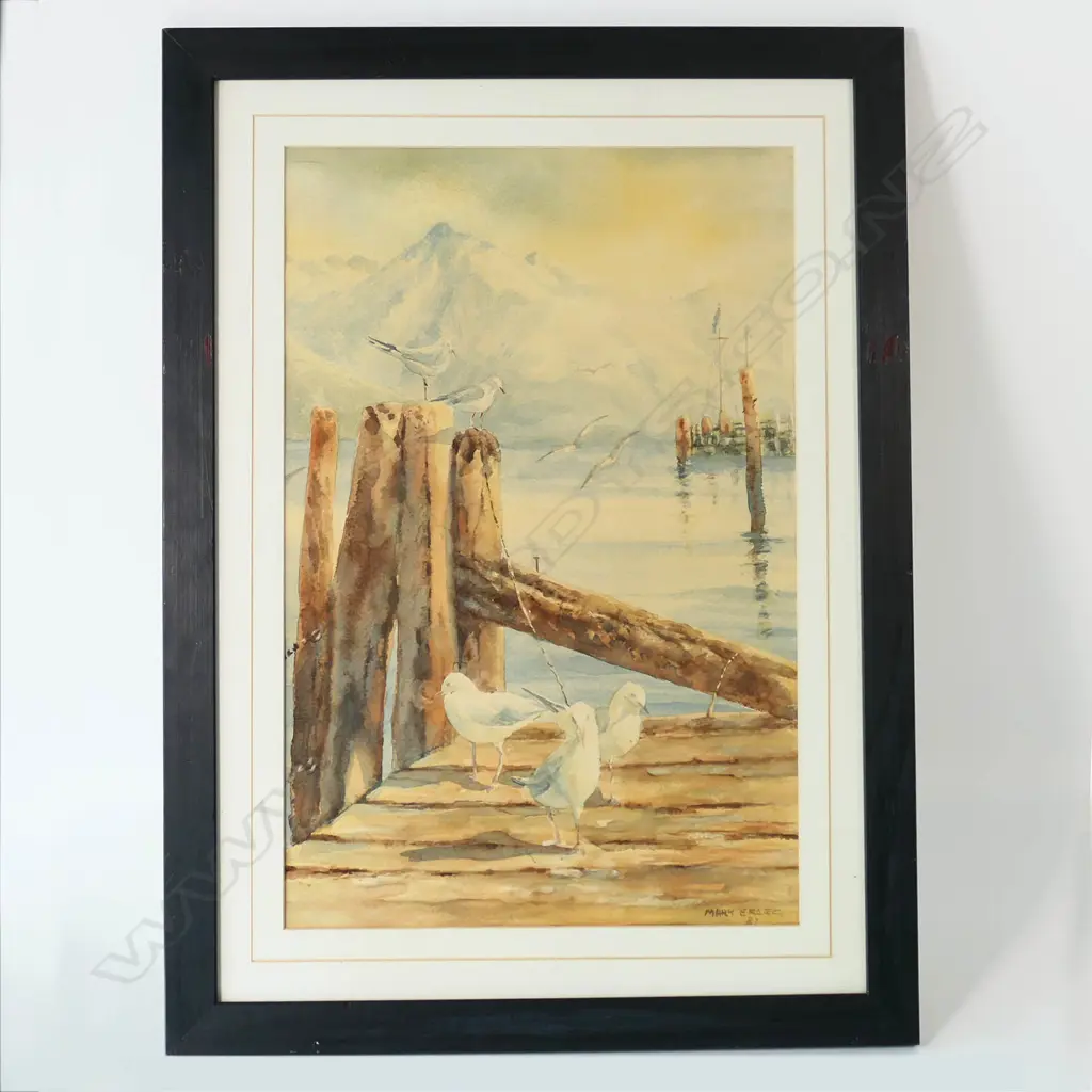 WATERCOLOUR BY MARY ERCEC 1987 SOUTH ISLAND 320 BY 490MM Image 1++