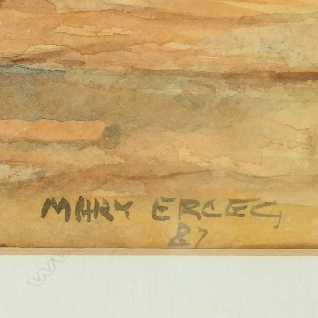 WATERCOLOUR BY MARY ERCEC 1987 SOUTH ISLAND 320 BY 490MM Image 1++