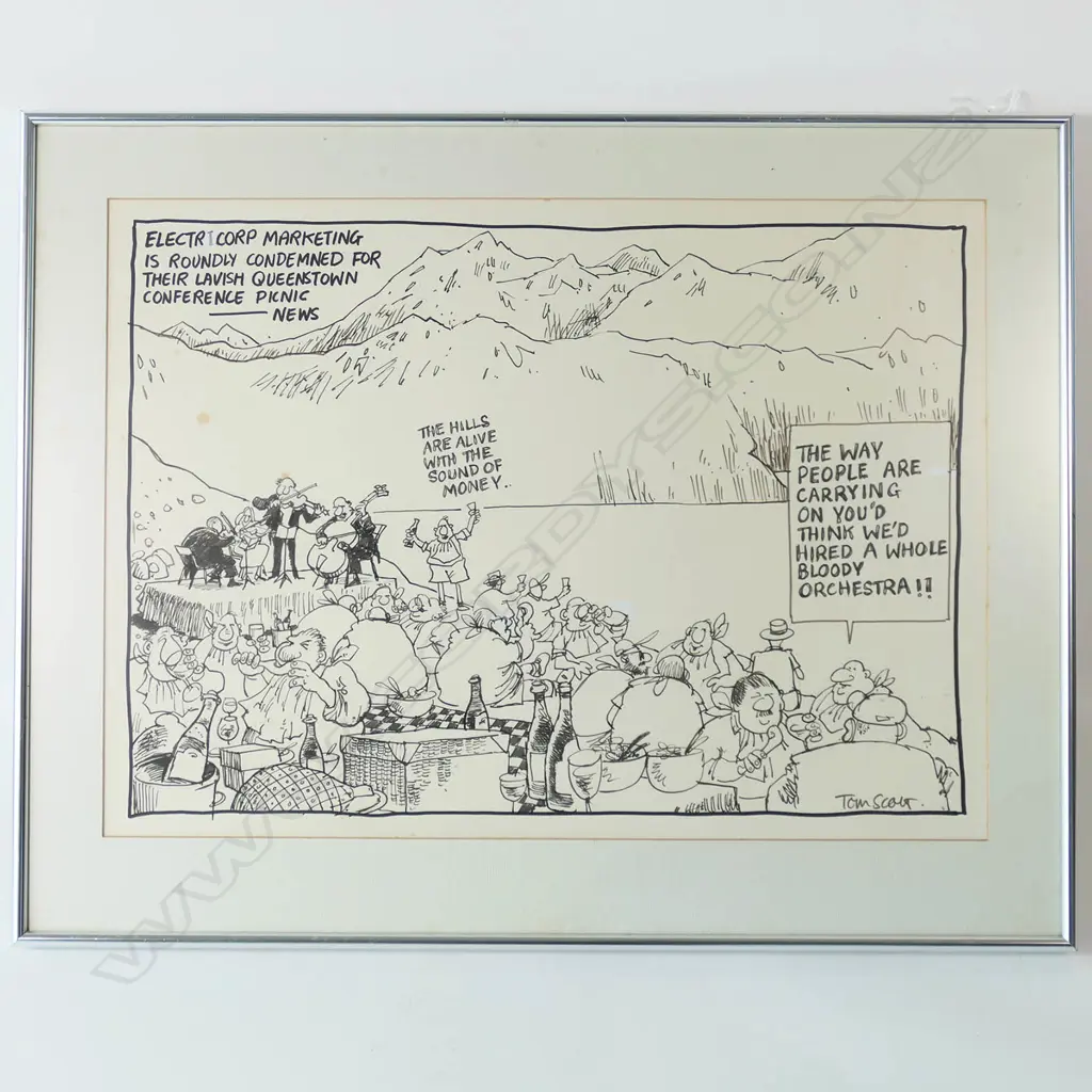 CARTOON BY TOM SCOTT QUEENSTOWN 530 BY 380MM Image 1++